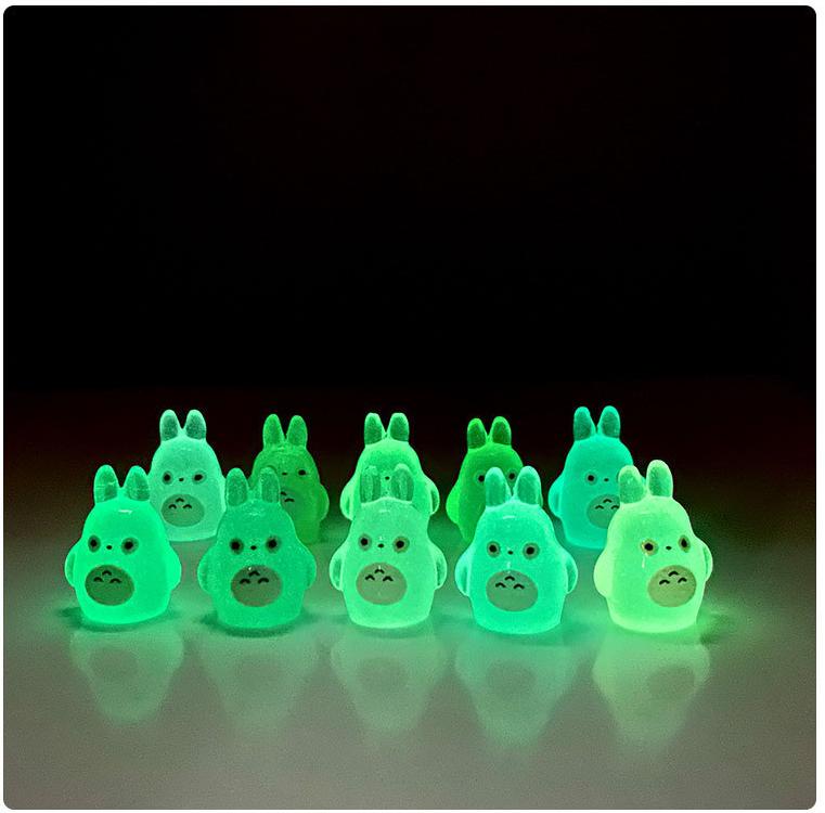 【DY18】3D夜光となりのトトロ/Miniサイズ/DIY/ホイップデコ/デコパーツ/レジンパーツ/樹脂/夜光3Ⅾ小龙猫
