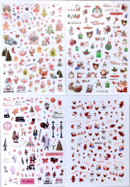 クリスマス/浮き彫りネイルシール/アクリル用/DIY用/ 圣诞