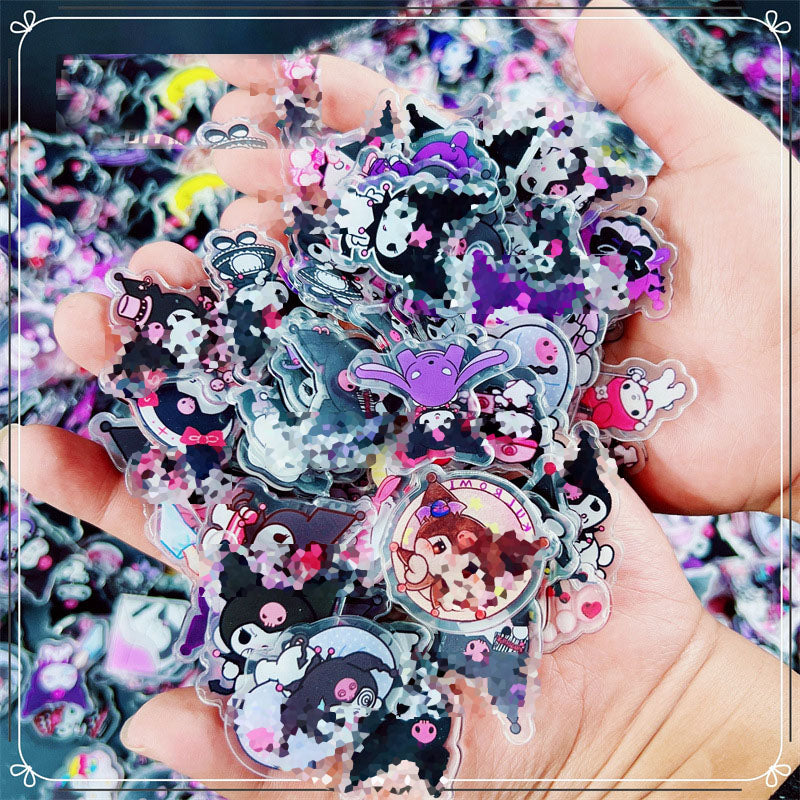 【A48】手描きku~Mi 4cm/不规则/アクリル素材パーツ/DIY/デコパーツ