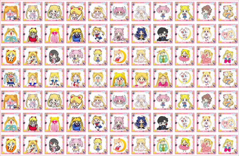 【A65】四角赤ちゃんセーラー&ムーン/スクエア/4cm8cm16cm/アクリル素材パーツ/DIY/デコパーツ美少女战士