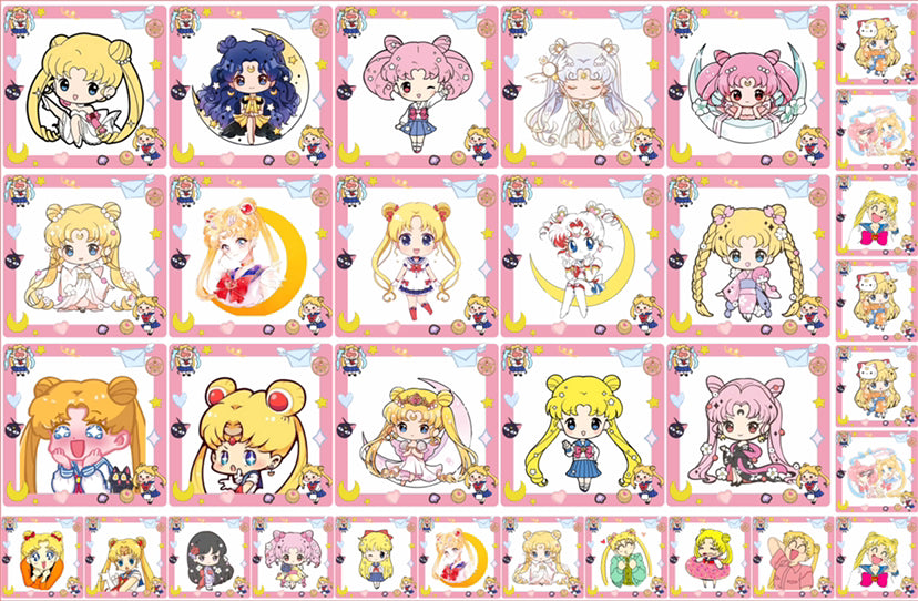【A65】四角赤ちゃんセーラー&ムーン/スクエア/4cm8cm16cm/アクリル素材パーツ/DIY/デコパーツ美少女战士