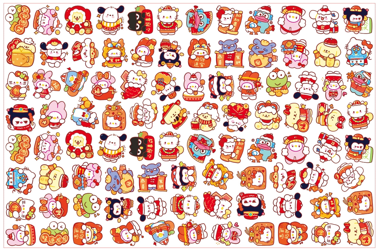 【A111】新年三丽鸥 /2cm 4cm 8cm/不规则/アクリル素材パーツ/DIY/デコパーツ