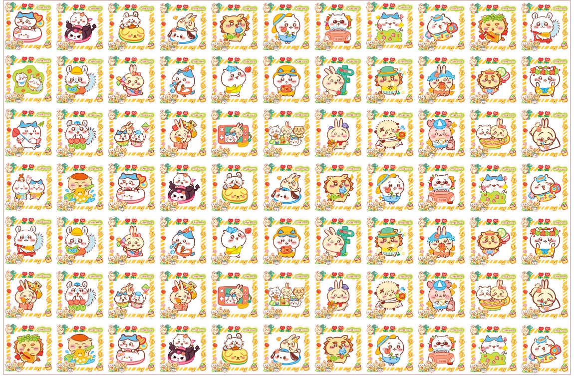 【A193】Newちいかわchiikawa/スクエア /4cm 8cm/アクリル素材パーツ/DIY/デコパーツ/新款吉伊卡哇方片