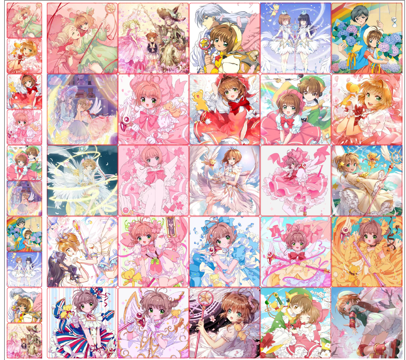 【A339】さくらちゃん/スクエア /8cm/アクリル素材パーツ/DIY/デコパーツ/百变小樱