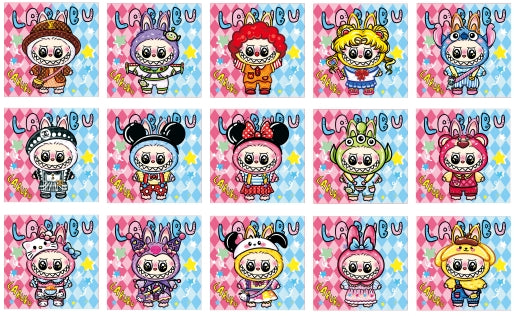 【A192】New手描きラブブ/スクエア /4cm 8cm/アクリル素材パーツ/DIY/デコパーツ/新款 手绘拉布布方片