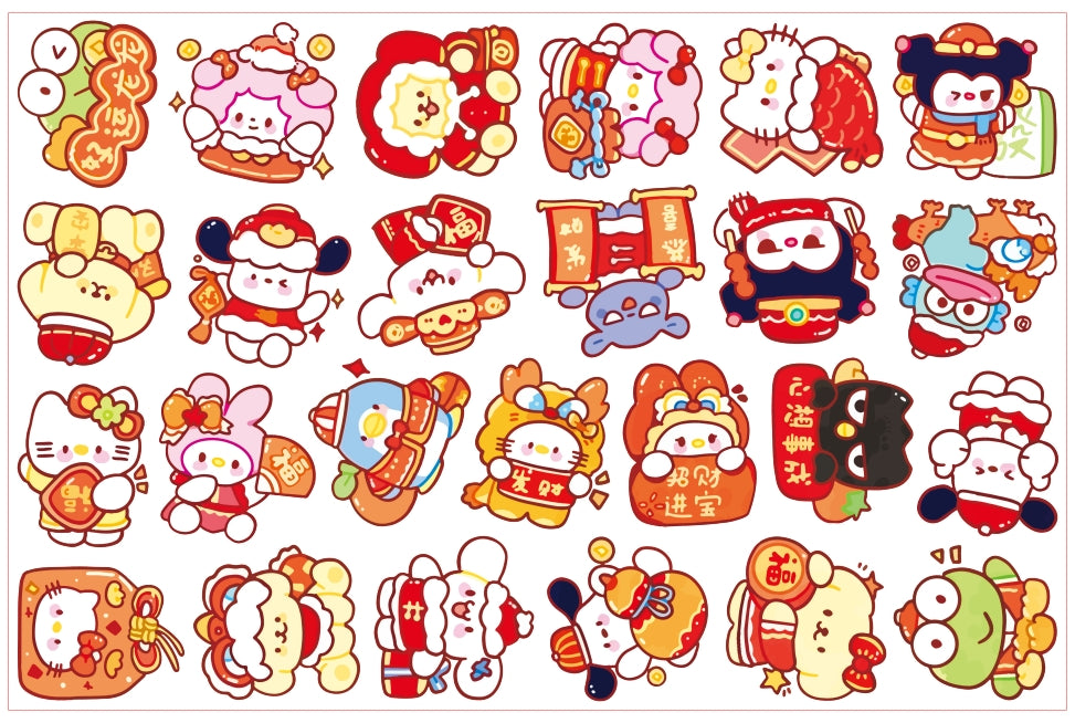 【A111】新年三丽鸥 /2cm 4cm 8cm/不规则/アクリル素材パーツ/DIY/デコパーツ