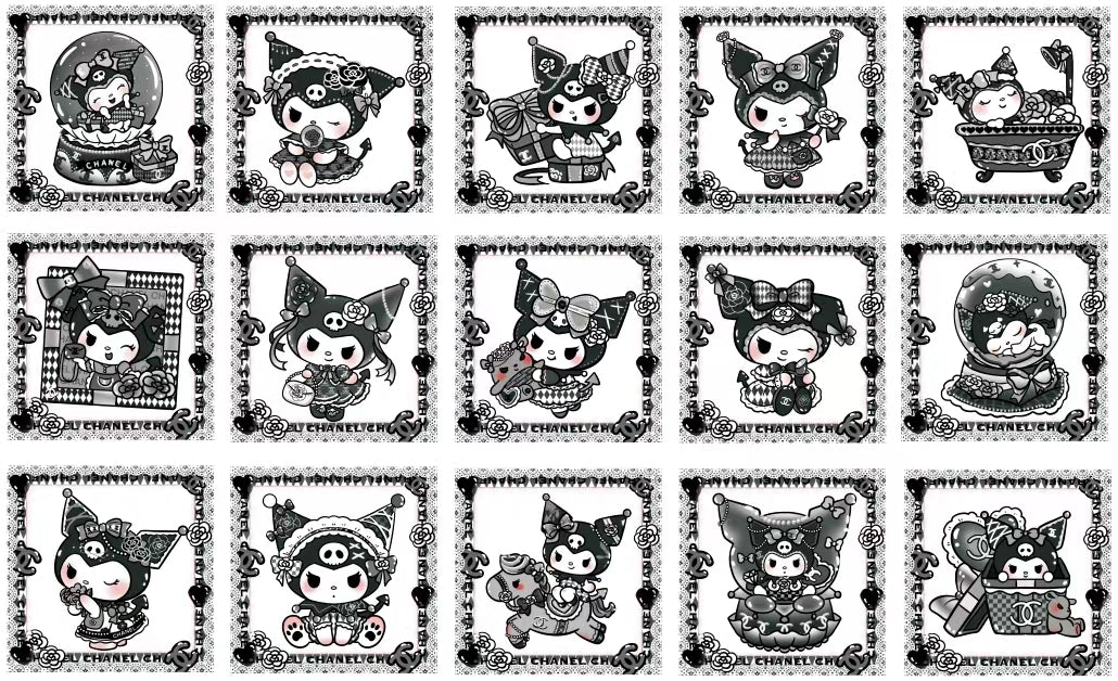 【A186】LO~GO Cコラボクロミスクエア /4cm 8cm/アクリル素材パーツ/DIY/デコパーツ/Cコラボクロミ新款小香风库洛米方片