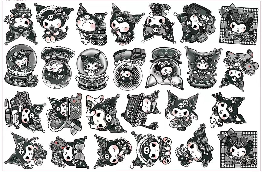 【A185】NEW Cコラボクロミ/2cm 4cm 8cm/不规则/アクリル素材パーツ/DIY/デコパーツ/新款小香风库&洛米