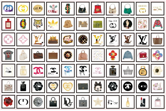 【A108】大牌方片Logo C D G L/スクエア四角/4cm8cm/アクリル素材パーツ/DIY/デコパーツ