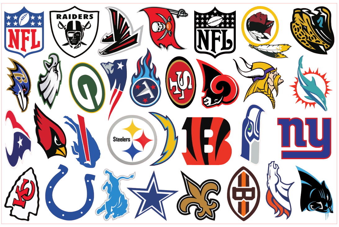 【A110】橄榄球队 nfl logo /2cm 4cm 8cm/不规则/アクリル素材パーツ/DIY/デコパーツ