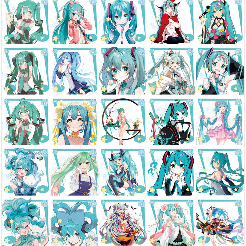 【A146】初音未来方片 初音ミク/4cm 8cm 16cm/アクリル素材パーツ/DIY/デコパーツ