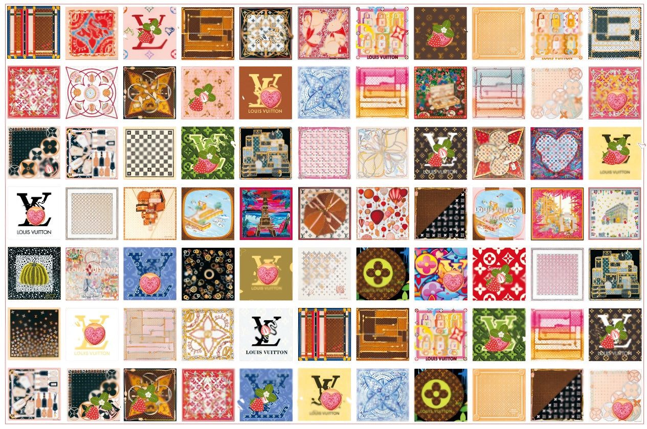 1【A161】NEW L&V スクエア/ 4cm 8cm/四角です/アクリル素材パーツ/DIY/デコパーツ/新L&V方片