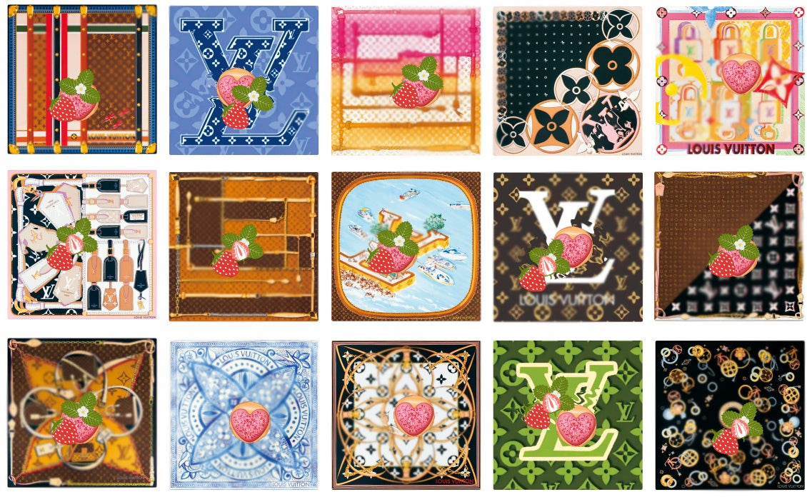 1【A161】NEW L&V スクエア/ 4cm 8cm/四角です/アクリル素材パーツ/DIY/デコパーツ/新L&V方片