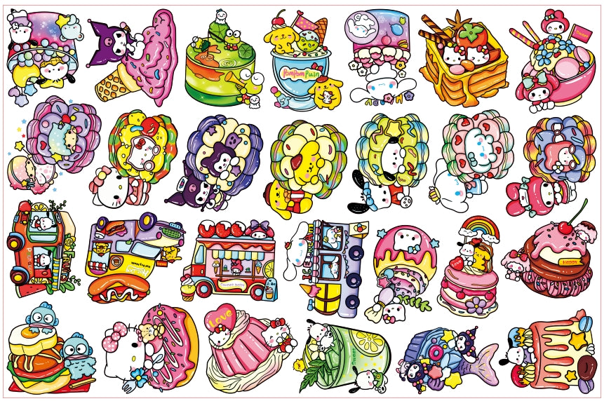 【A163】2.0手書きクロミkuro~mi/ピカピカ/ 4cm 8cm/不規則/アクリル素材パーツ/DIY/デコパーツ/镭射2.0手绘三丽鸥