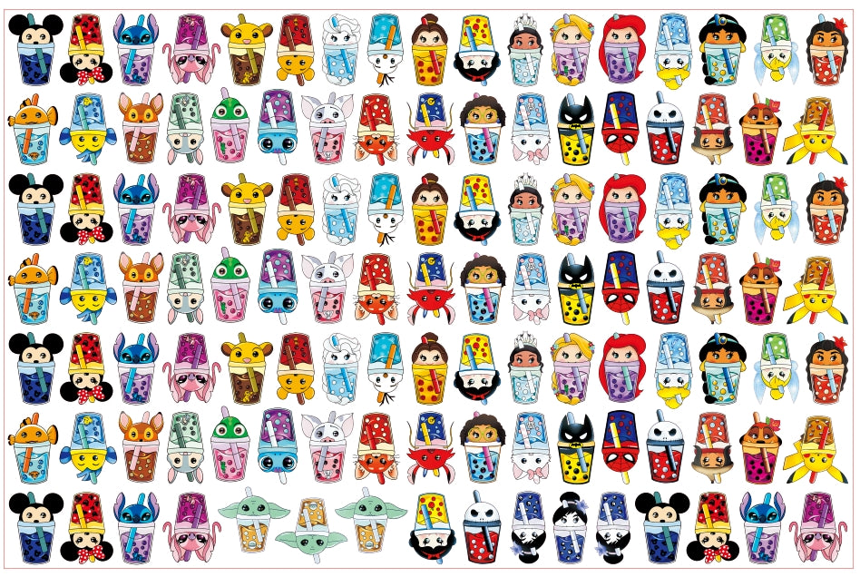 【A178】ディズニーボスミルクティー /2cm 4cm 8cm/アクリル素材パーツ/DIY/デコパーツ 迪士尼波霸奶茶