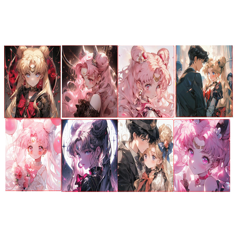 【A302】セーラームーン美少女3.0/特製花火ようなピカピカ/ 2cm 4cm 8cm 10cm 16cm 20cm/四角スクエア/アクリル素材パーツ/DIY/デコパーツ/水冰月美少女3.0