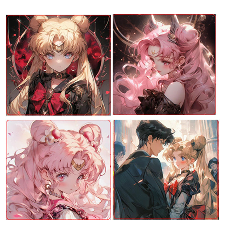 【A302】セーラームーン美少女3.0/特製花火ようなピカピカ/ 2cm 4cm 8cm 10cm 16cm 20cm/四角スクエア/アクリル素材パーツ/DIY/デコパーツ/水冰月美少女3.0