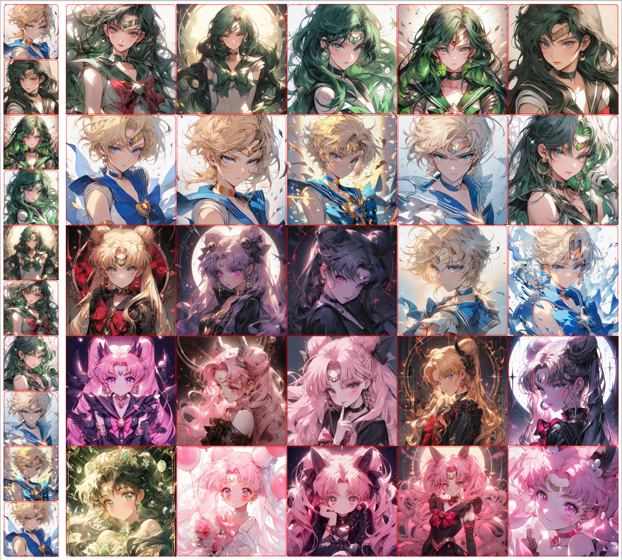 【A302】セーラームーン美少女3.0/特製花火ようなピカピカ/ 2cm 4cm 8cm 10cm 16cm 20cm/四角スクエア/アクリル素材パーツ/DIY/デコパーツ/水冰月美少女3.0