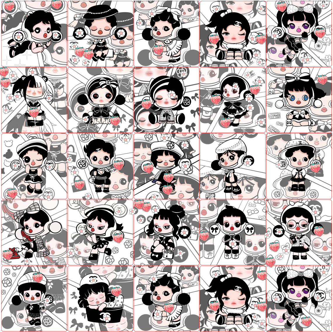 1【A308】SP+C-C Logo/特製ピカピカ/4cm 8cm/四角/アクリル素材パーツ/DIY/デコパーツ/镭射小香风sp方片G109