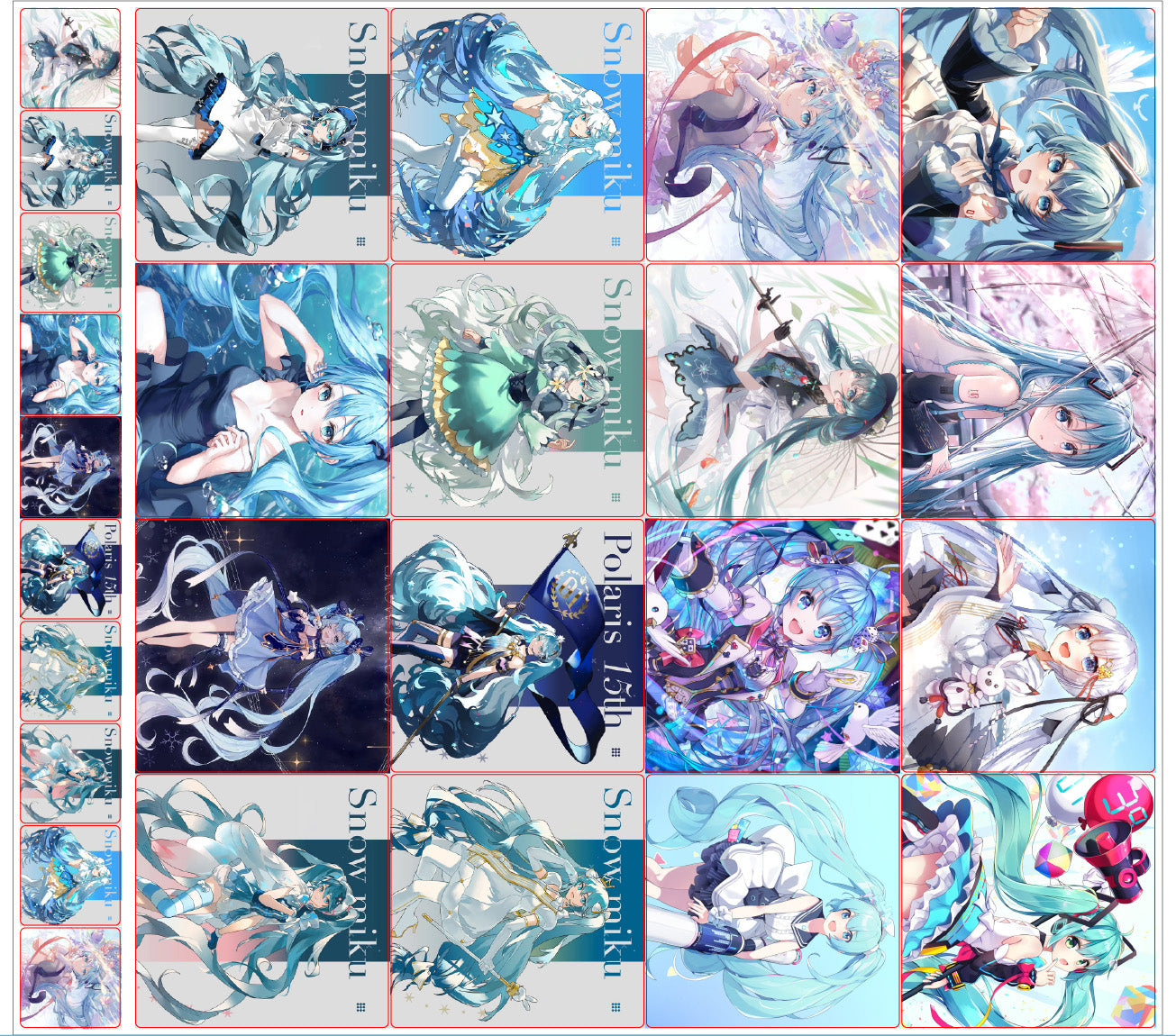 【A313】初音ミク/特製ピカピカ/ 4cm 8cm/四角スクエア/アクリル素材パーツ/DIY/デコパーツ/初音未来C523