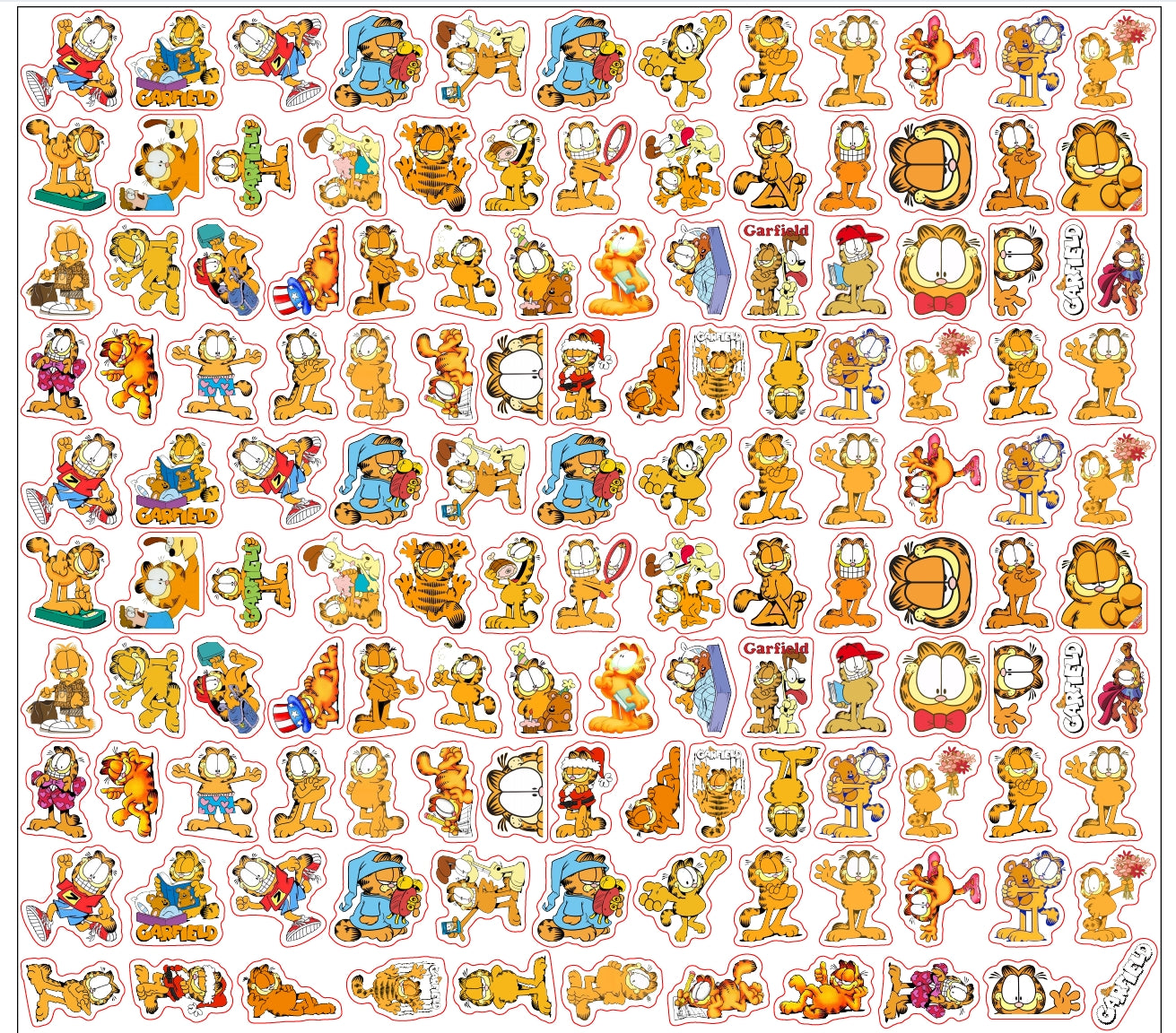 【A315】ガーフィールド/2cm 4cm 8cm/长方形/アクリル素材パーツ/DIY/デコパーツ/加菲猫