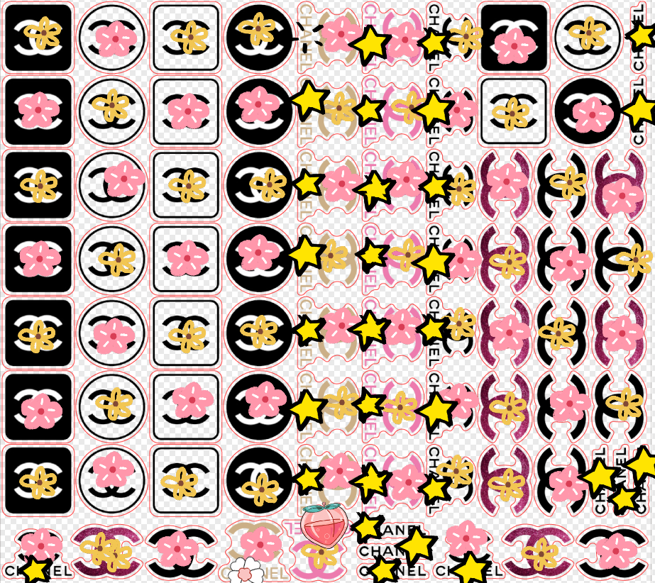 1【A323】名牌logo异形/5cm/イレギュラー/アクリル素材パーツ/DIY/デコパーツ