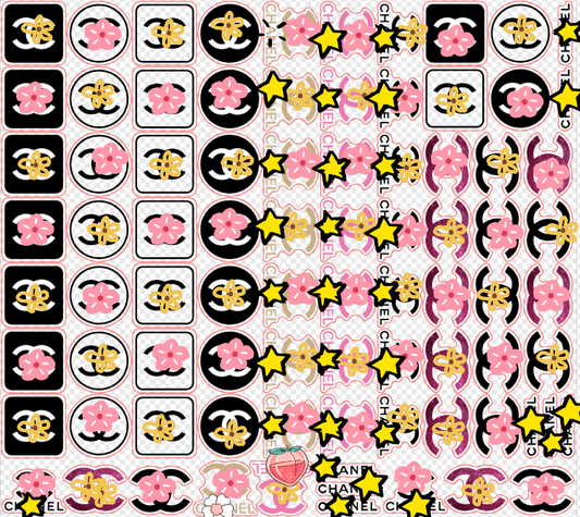 1【A323】名牌logo异形/5cm/イレギュラー/アクリル素材パーツ/DIY/デコパーツ