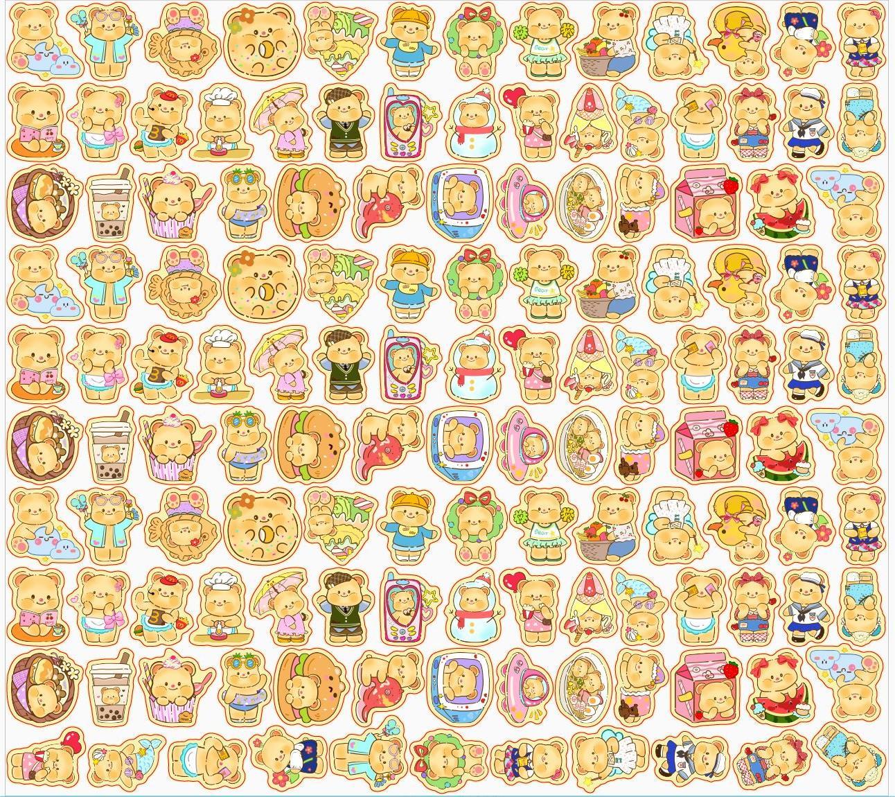 【A328】手绘黄油小熊黄边 /2cm 4cm 6cm/イレギュラー/アクリル素材パーツ/DIY/デコパーツ