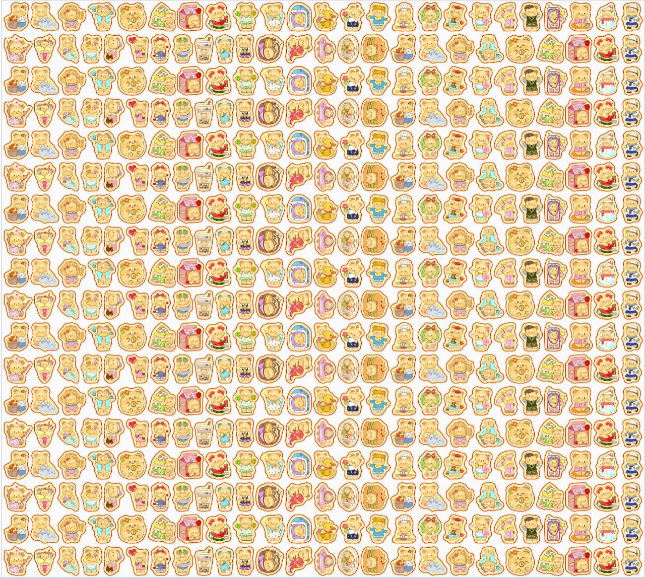 【A328】手绘黄油小熊黄边 /2cm 4cm 6cm/イレギュラー/アクリル素材パーツ/DIY/デコパーツ