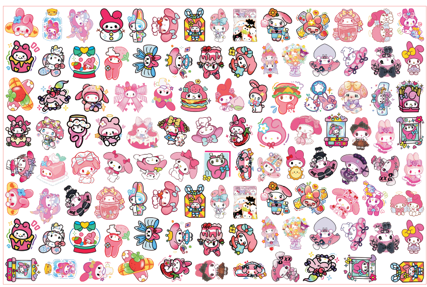 【A57】メロ~ディー/2cm 4cm/不规则/アクリル素材パーツ/DIY/デコパーツ