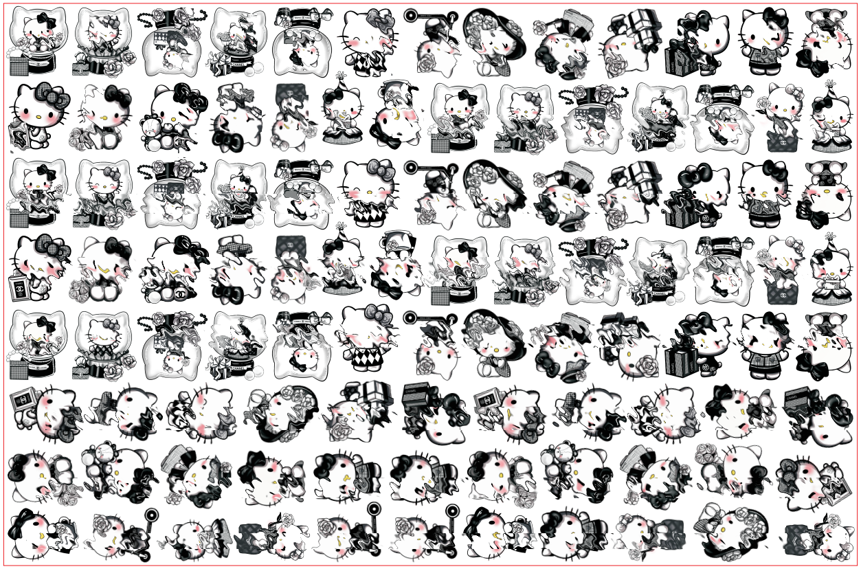 【A62】Logo C+Hello 猫/2cm 4cm/不规则/アクリル素材パーツ/DIY/デコパーツ大牌猫咪