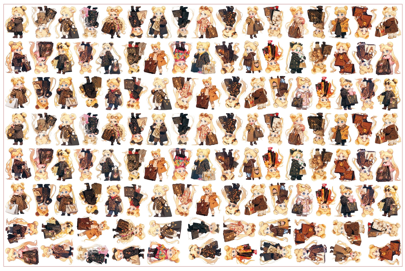 【A71】Logo Lセーラームーン/2cm 4cm 8cm/アクリル素材パーツ/DIY/デコパーツ路易美少女