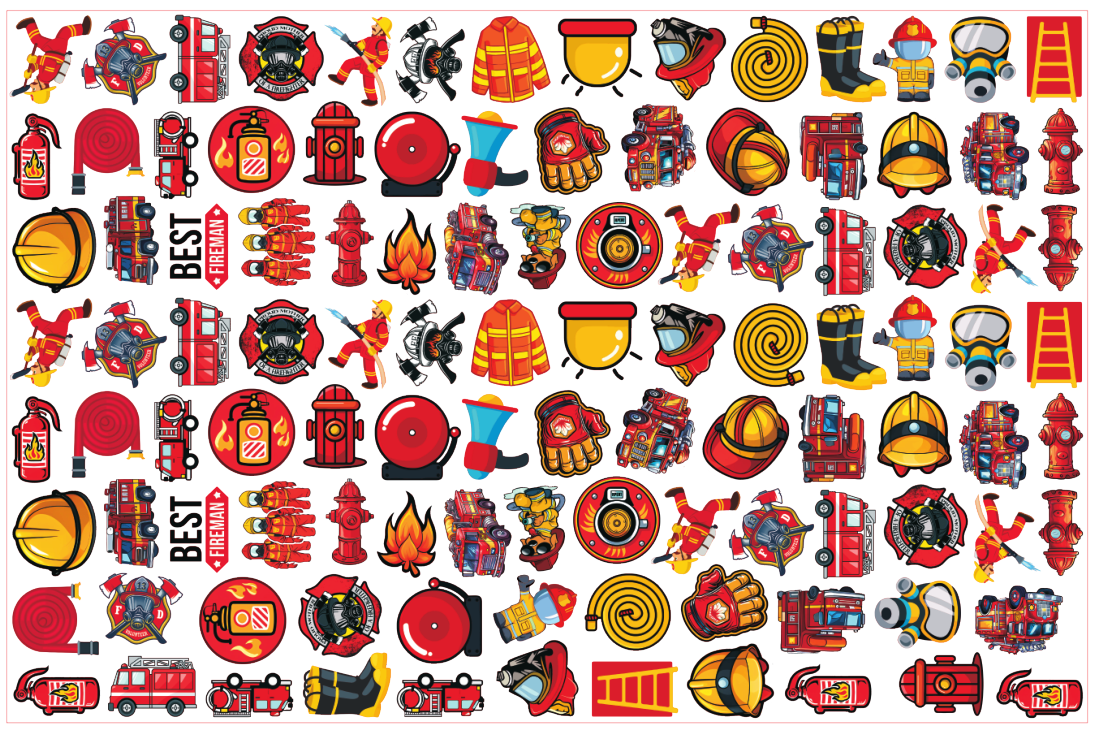 【A80】消防/2cm 4cm 8cm/イレギュラー/アクリル素材パーツ/DIY/デコパーツ