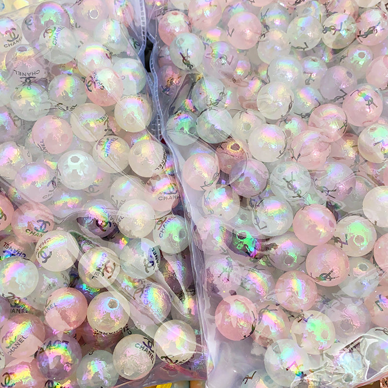 【BY35】夜光Logo C/Y ビーズ/多色/DIYボールペン用/手作り/ハンドメイド素材