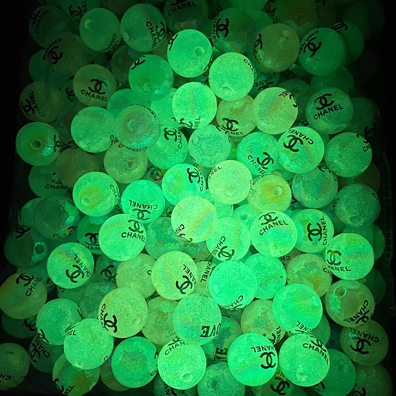 【BY35】夜光Logo C/Y ビーズ/多色/DIYボールペン用/手作り/ハンドメイド素材