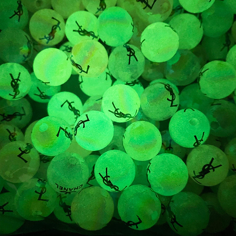 【BY35】夜光Logo C/Y ビーズ/多色/DIYボールペン用/手作り/ハンドメイド素材