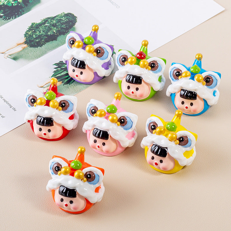 【FG08】ライオンCOSPLAY娘さん/フィギュアfigure/キーホルダー用/おもちゃ/置物/醒狮公仔