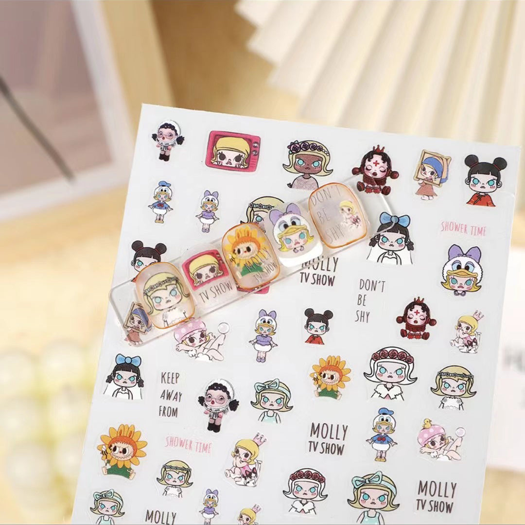 SP&Mollyちゃん/ネイルシール/5D浮き彫り/ネイル用/アクリル用/DIY用など