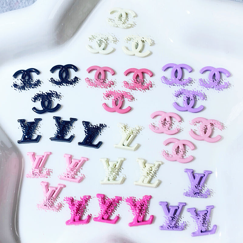 【ML02】メタルLOGO/C&L 選べる多色/DIY用ビーズ用ネイル用/メタル系/大量注文可 ネイルパーツ デコパーツ