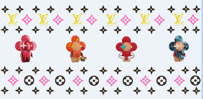 【16Ozn】Vivi&en系L&V系 Lo~go/ステッカー/カップラップ/Diyシール/240*110mm/杯贴