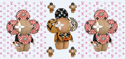 【16Ozn】Vivi&en系L&V系 Lo~go/ステッカー/カップラップ/Diyシール/240*110mm/杯贴