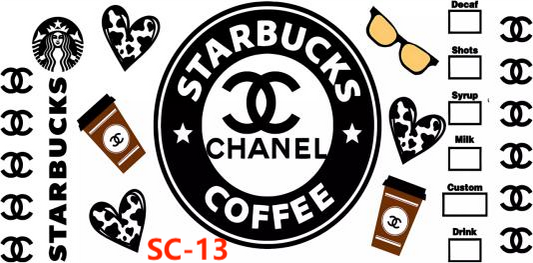 【16Ozn】C系/随時に更新/ステッカー/カップラップ/Diyシール/240*110mm/C系列杯贴