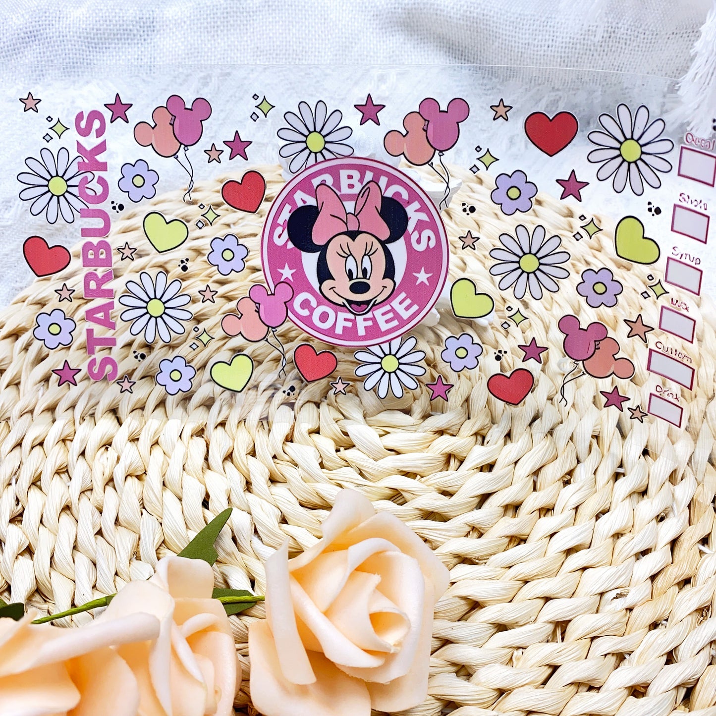 【SK14】雛菊ヒナギクミニちゃん/DIY用シール/クリスタルカップステッカー/コレクション/Cup Sticker/雏菊爱心米妮