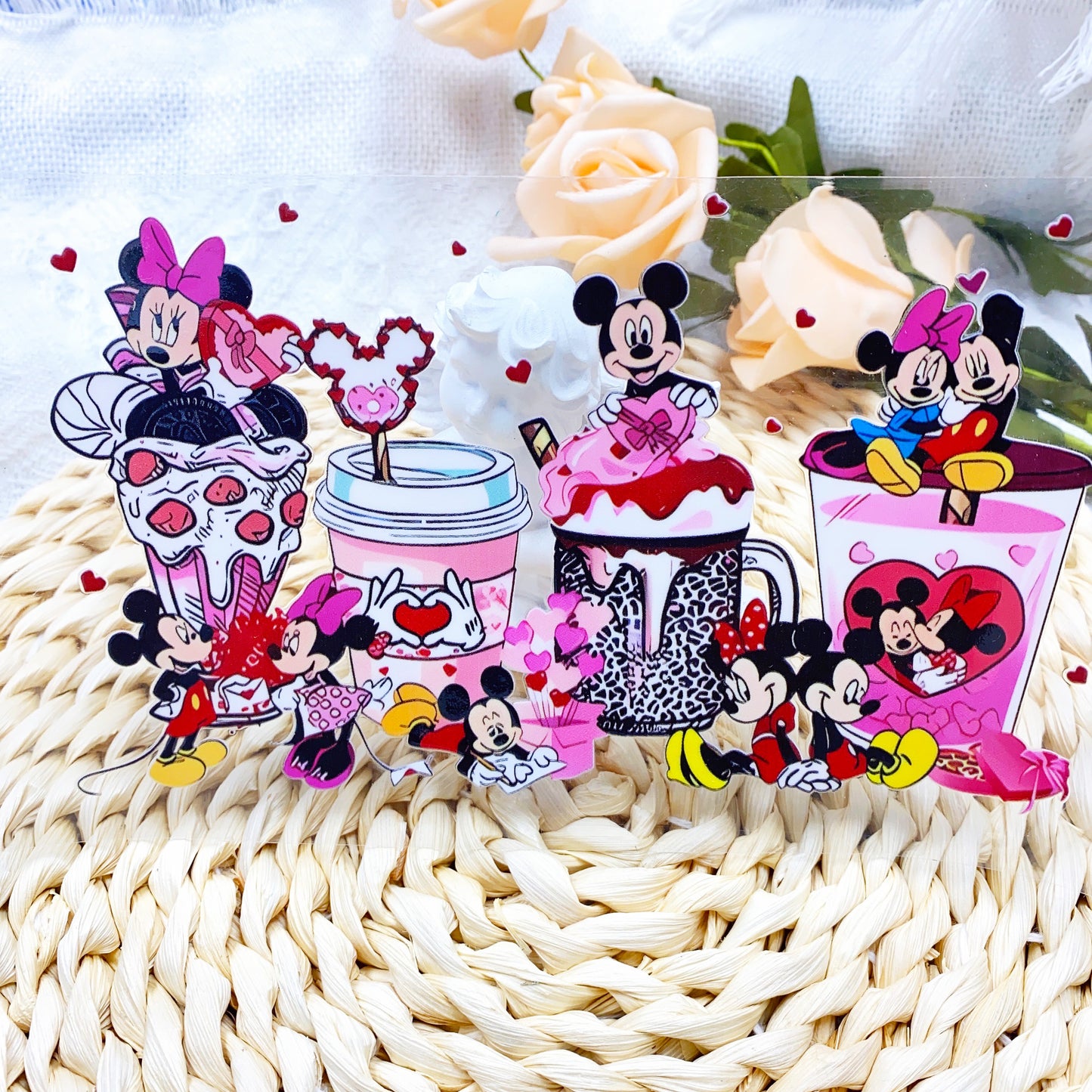 【SK15】 ミキ&ミニ/DIY用シール/クリスタルカップステッカー/コレクション/Cup Sticker/米奇米妮甜品杯