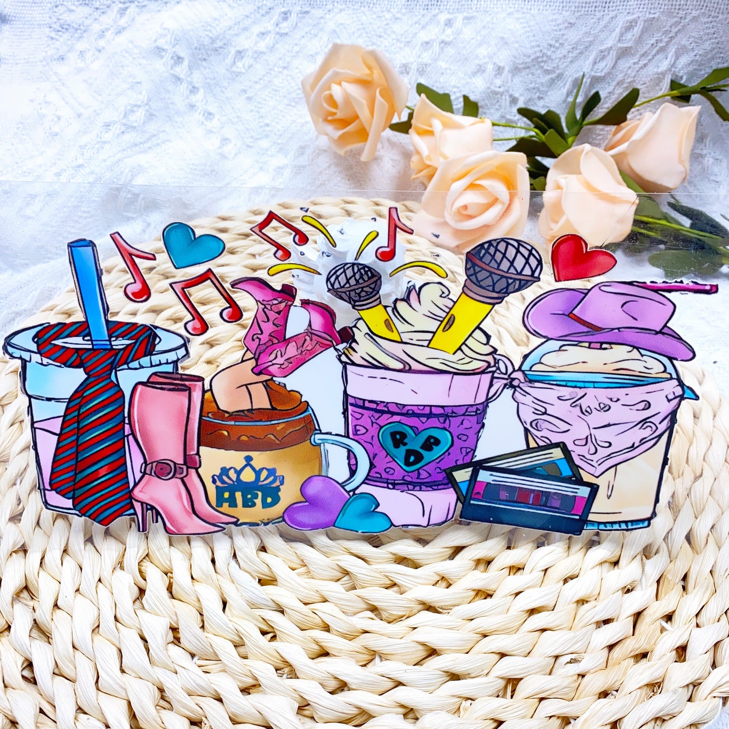 【SK31】卡拉OK/DIY用シール/クリスタルカップステッカー/コレクション/Cup Sticker/卡拉OK