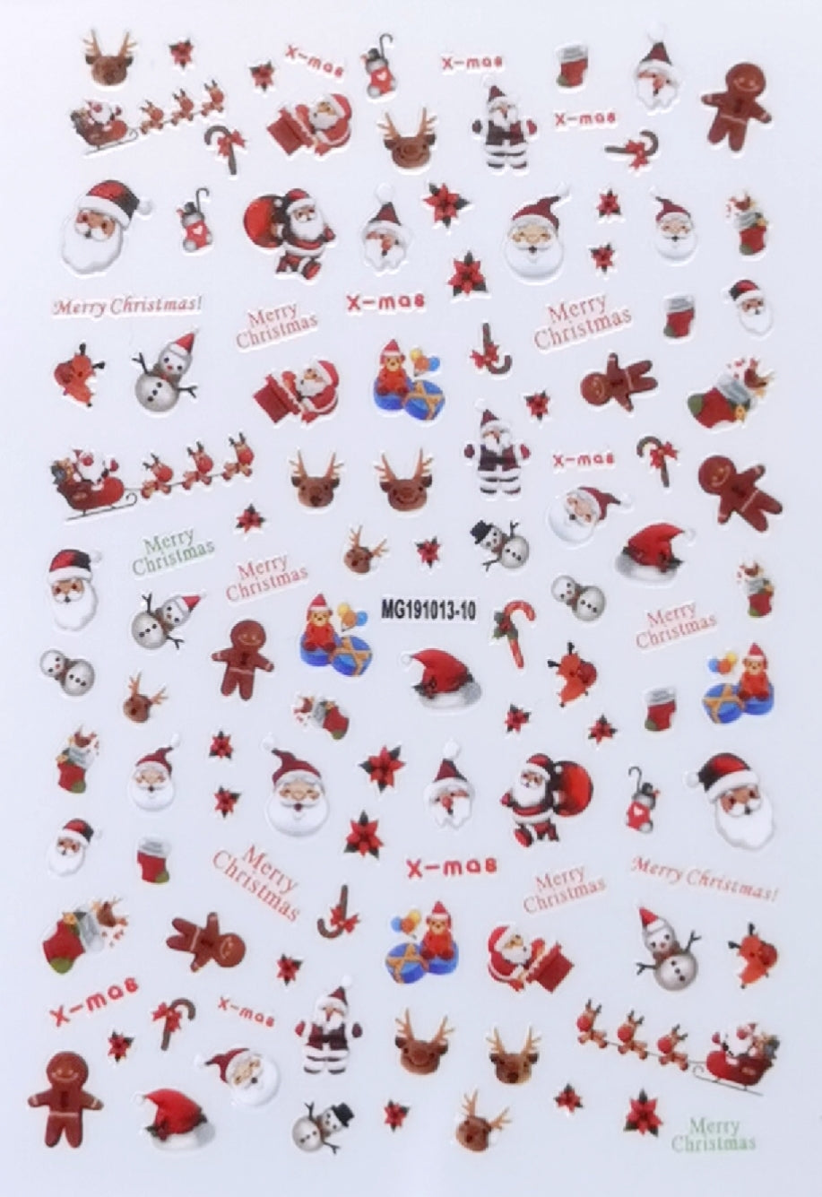クリスマス/浮き彫りネイルシール/アクリル用/DIY用/ 圣诞