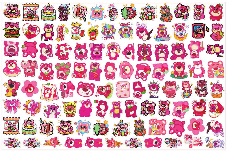 【A41】ピンクイチゴ熊/2cm 4cm/不规则/アクリル素材パーツ/DIY/デコパーツ