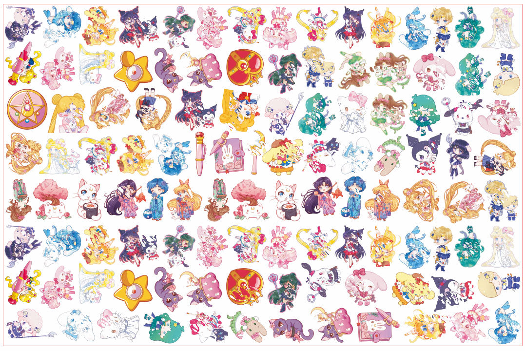 【A53】美少女+サリ~オ 4cm/不规则/アクリル素材パーツ/DIY/デコパーツ