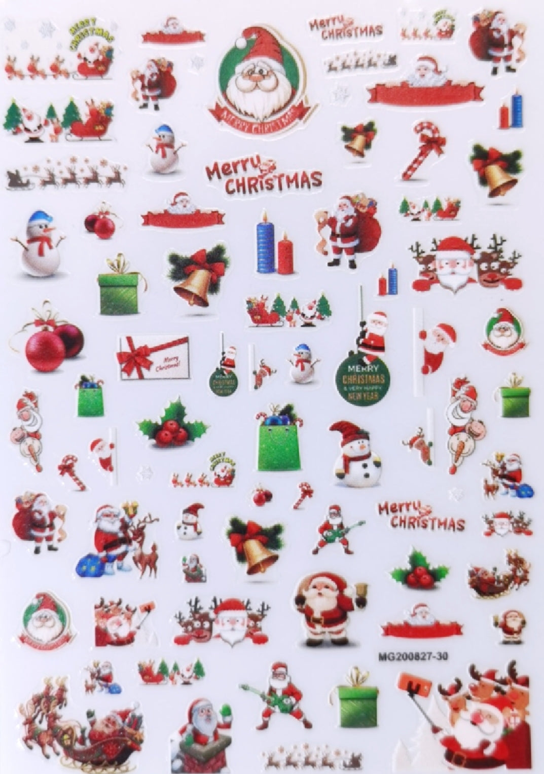 クリスマス/浮き彫りネイルシール/アクリル用/DIY用/ 圣诞