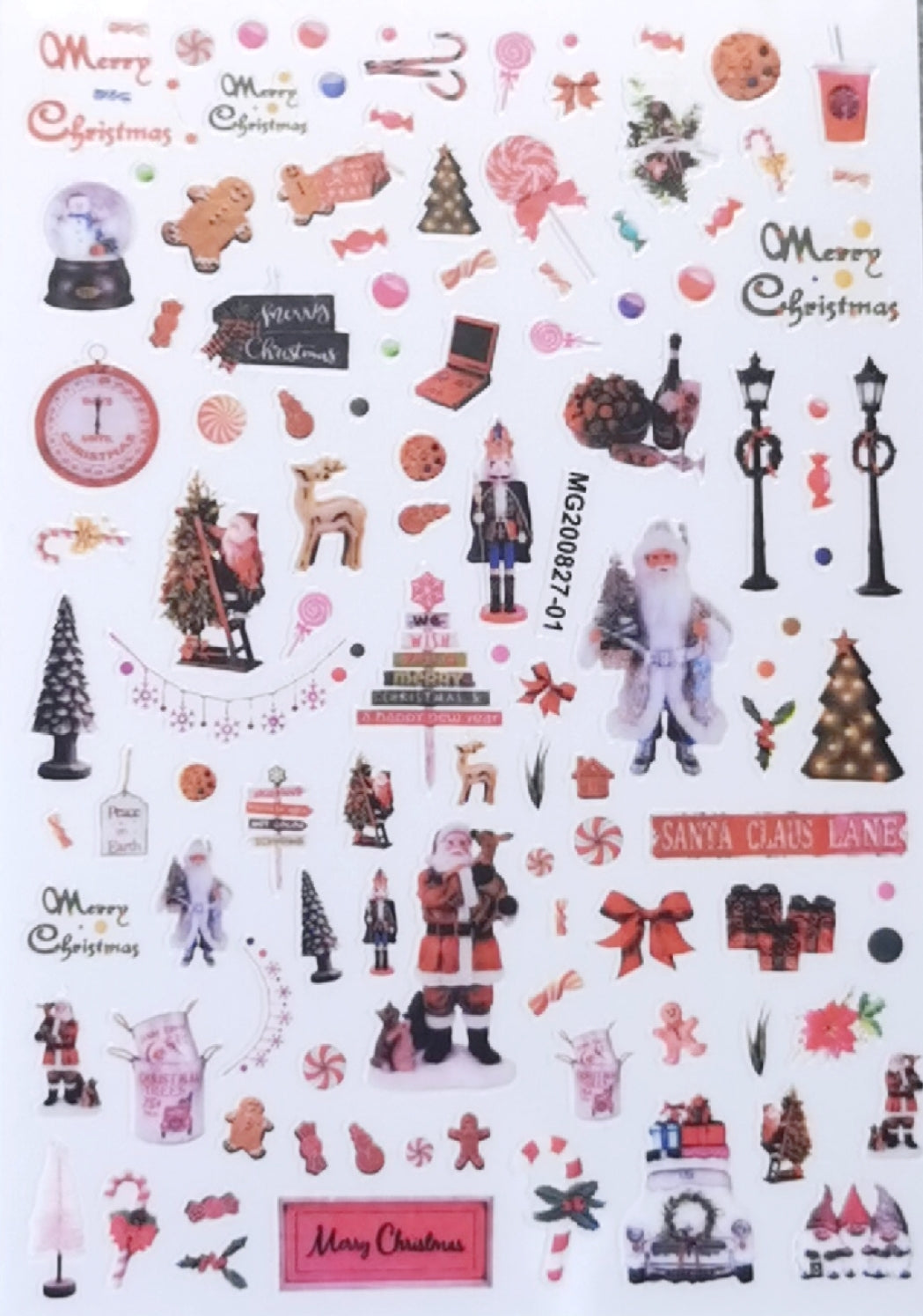 クリスマス/浮き彫りネイルシール/アクリル用/DIY用/ 圣诞